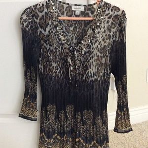 Animal print blouse